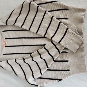 Philosophy Long Sleeve Sweater - Womens Size Small - Gray and Black